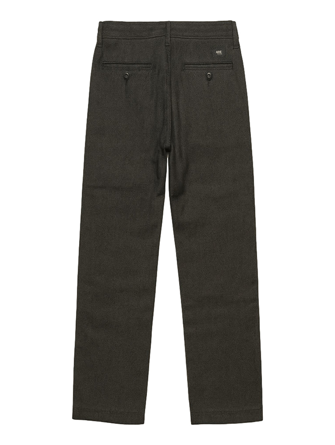 Pantalones Vans Authentic Chino Loose Tapered en color negro rinse con textura de espiga y corte holgado.