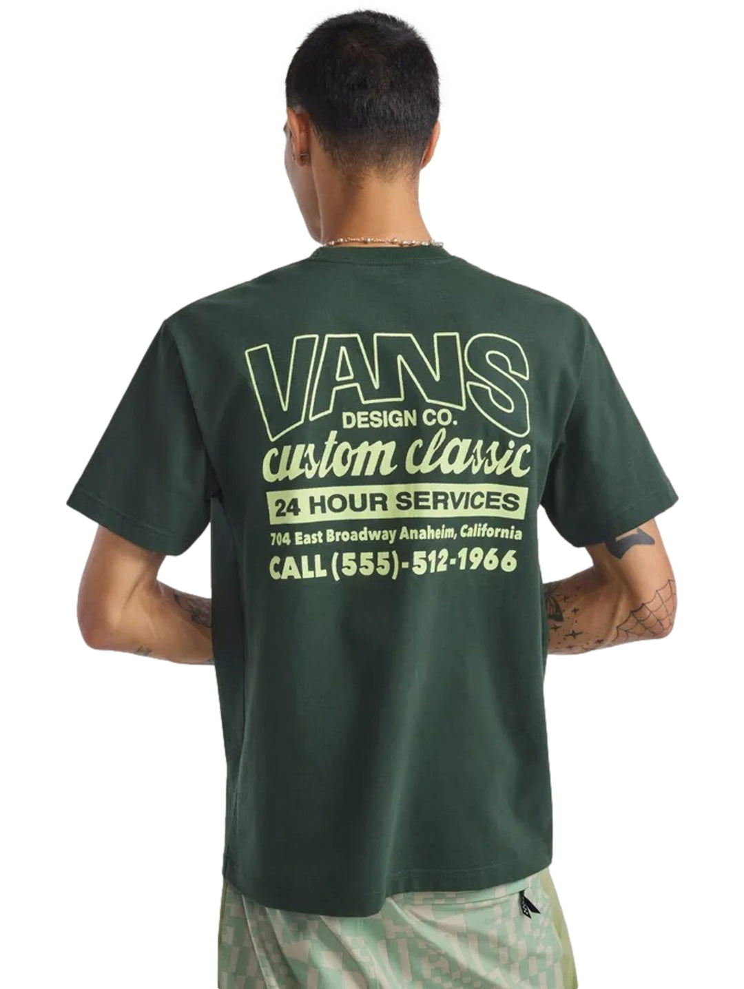 Playera Vans Shop Front Verde Oscuro para Hombre