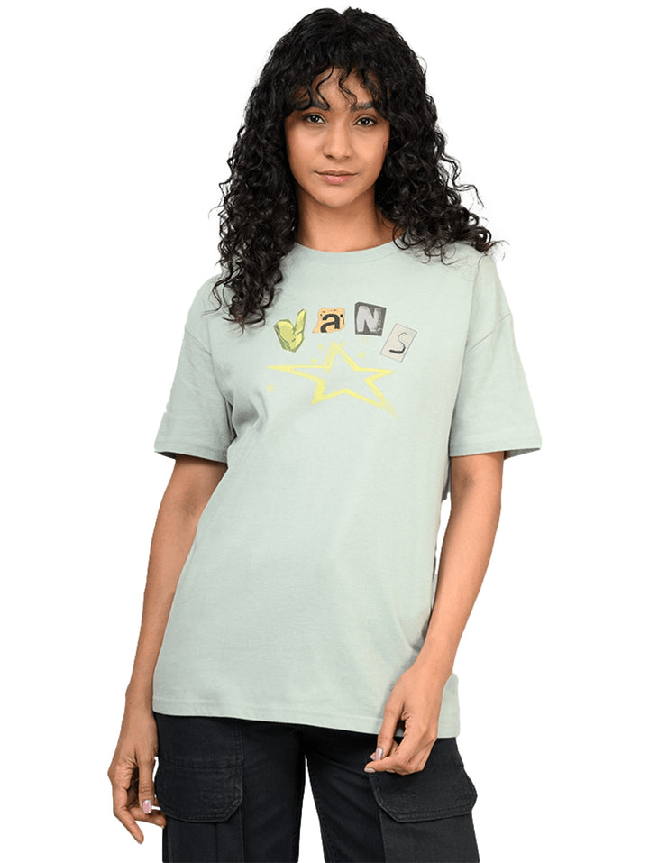 Playera Vans Perforate Gris Oliva para Mujer