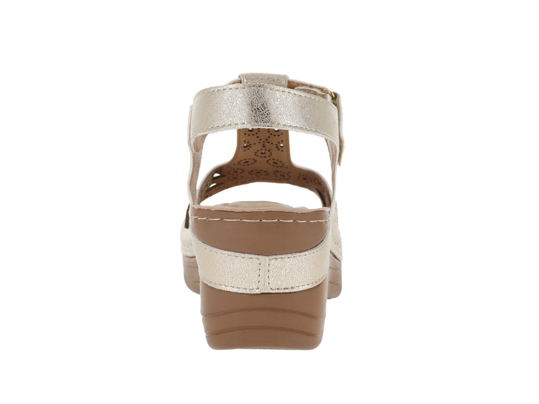 Sandalias Mas Descanso Oro para Mujer