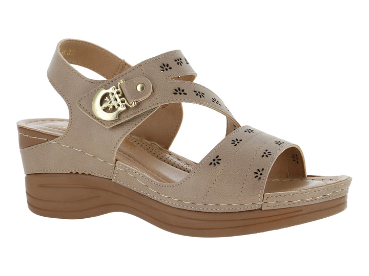 Sandalias Confort Mas Descanso Color Maquillaje para Mujer