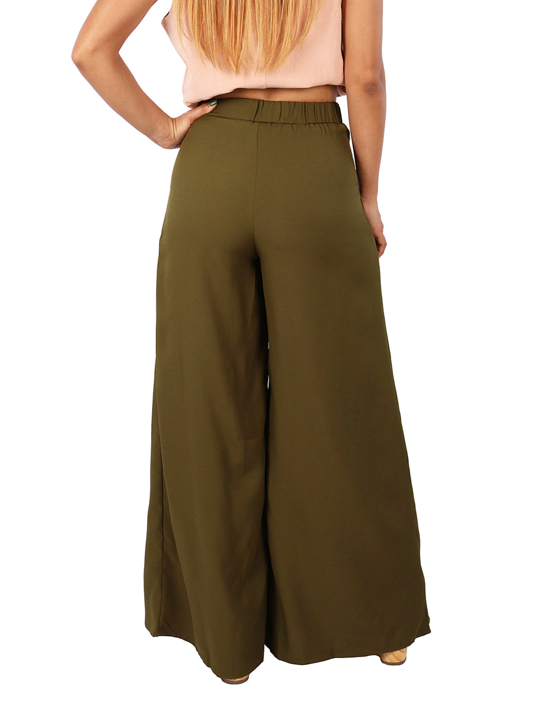 Pantalón Ancho Essencia Olivo para Mujer
