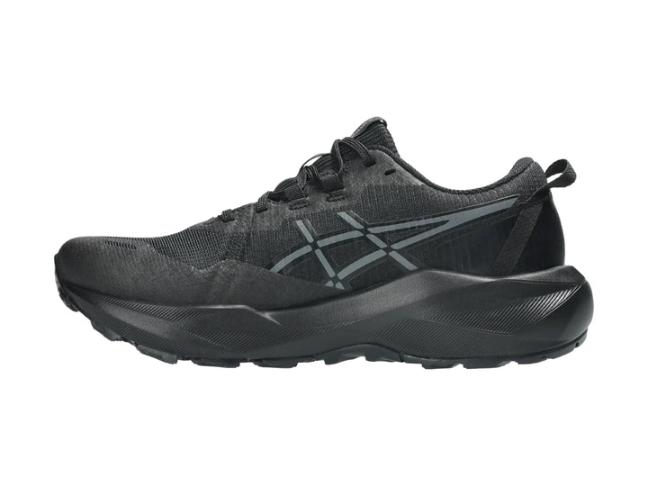 Tenis deportivos ASICS Gel-Venture 11 para mujer en color negro con detalles en gris.