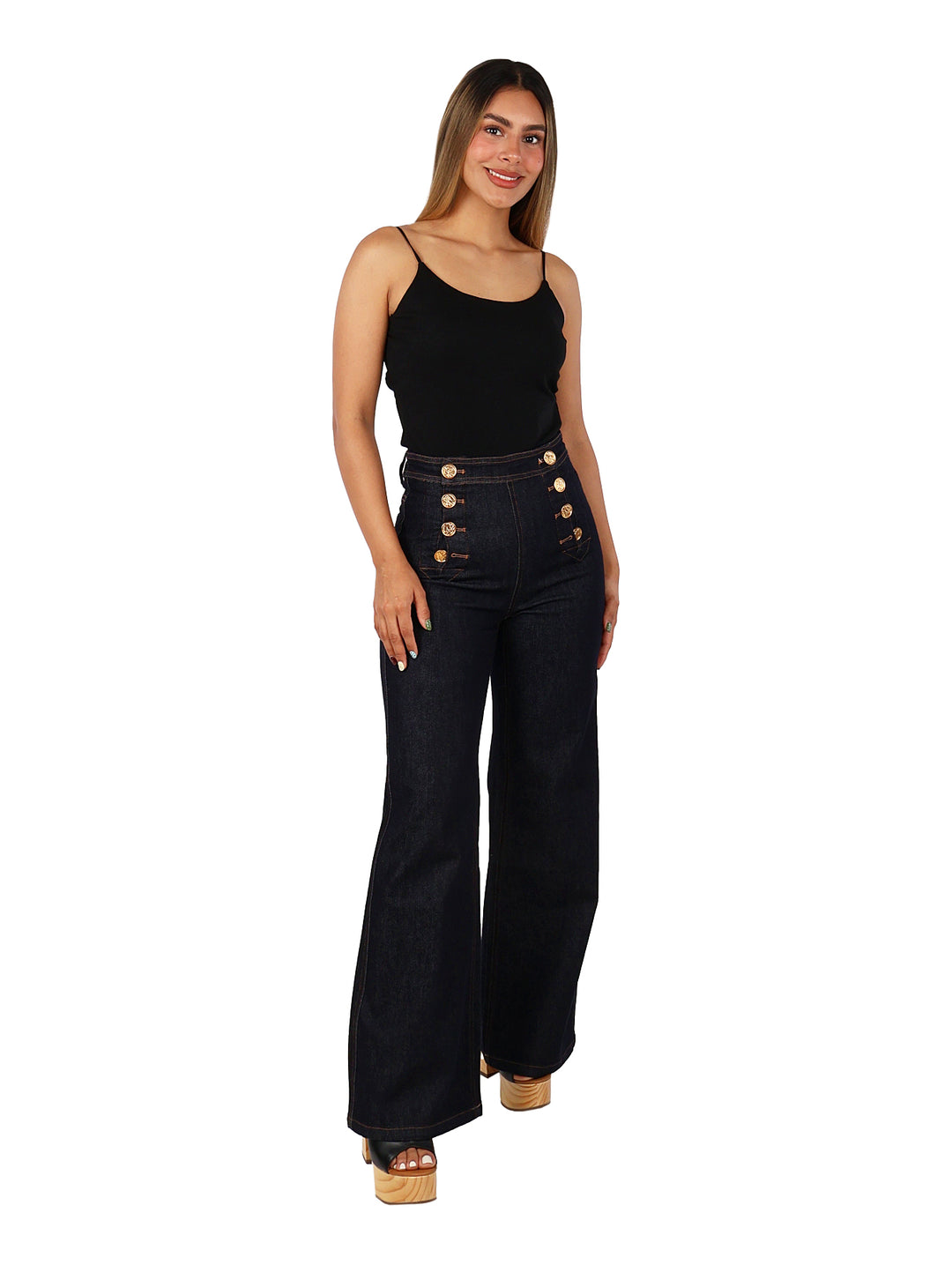 Jeans Campana HS Color Indigo para Mujer