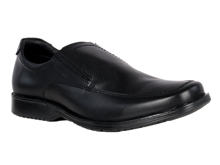 Zapato Merano color negro, estilo slip-on elegante y formal.