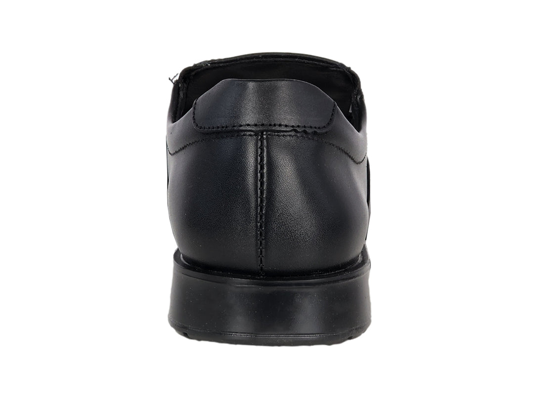 Zapato Merano color negro, estilo slip-on elegante y formal.