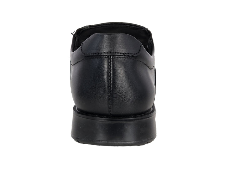 Zapato Merano color negro, estilo slip-on elegante y formal.