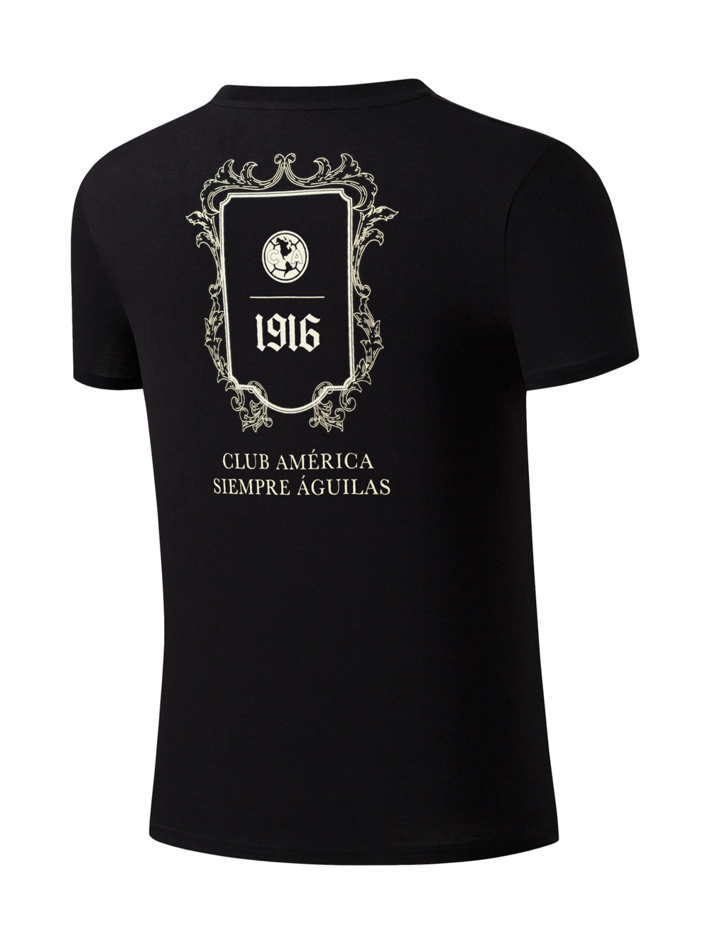 Camiseta deportiva de manga corta color negro con logotipo del Club América en el pecho.