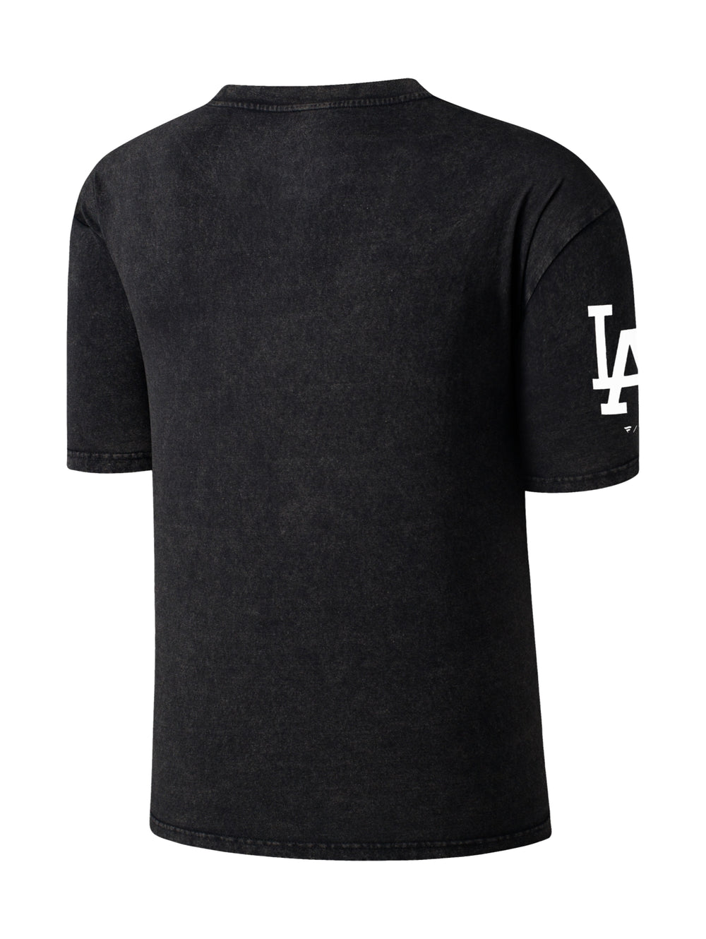 Playera deportiva de manga corta color negro con logotipo LA en el pecho.