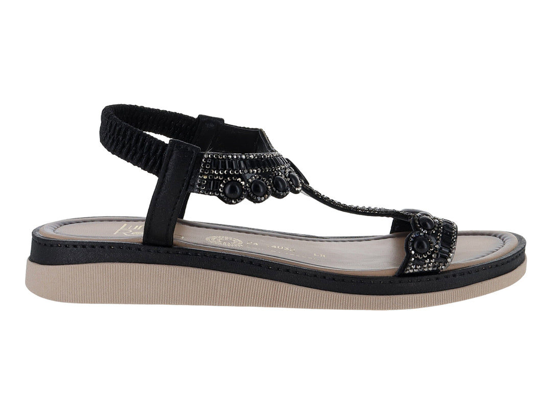 Sandalias Luna Rosa Negro para Mujer