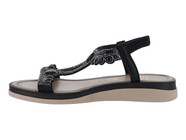 Sandalias Luna Rosa Negro para Mujer