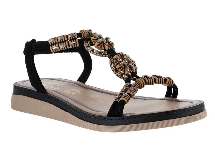 Sandalias Luna Rosa Negro para Mujer