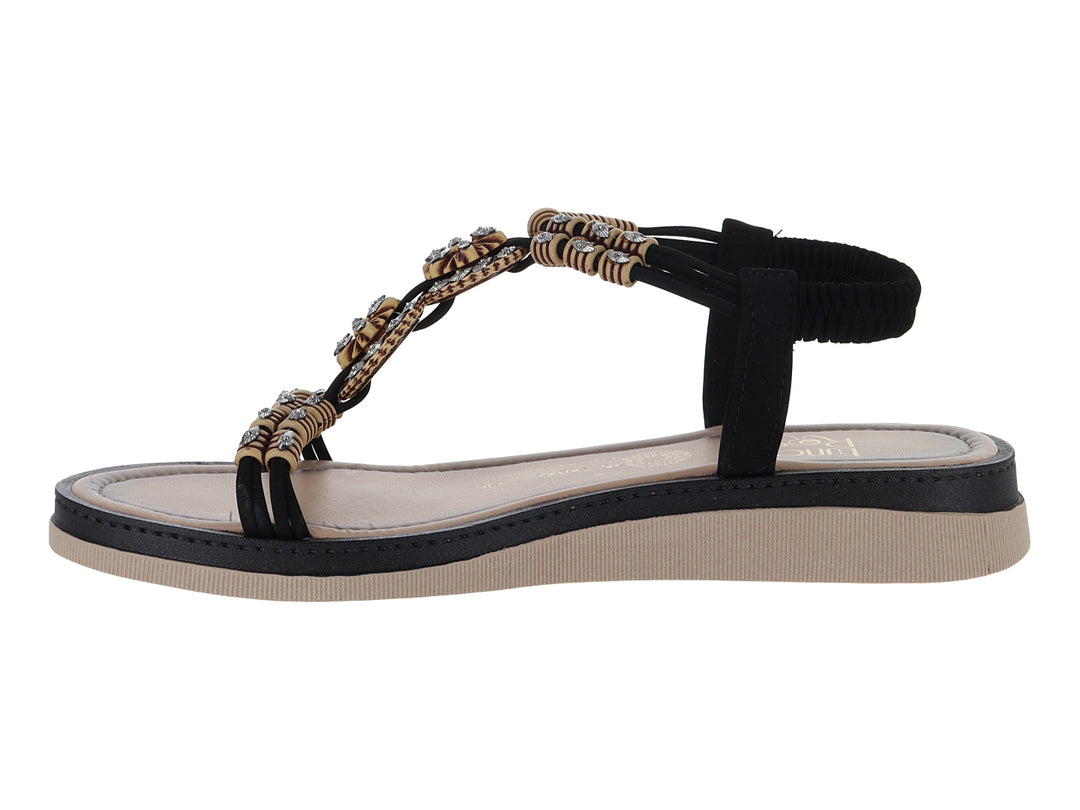 Sandalias Luna Rosa Negro para Mujer