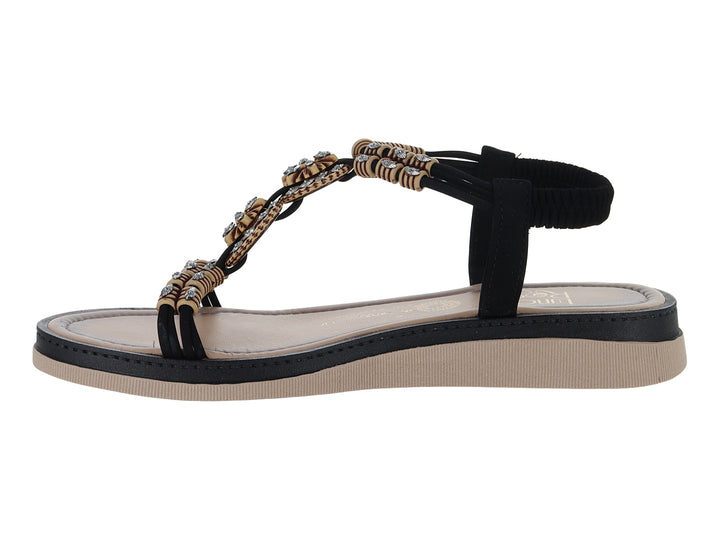 Sandalias Luna Rosa Negro para Mujer