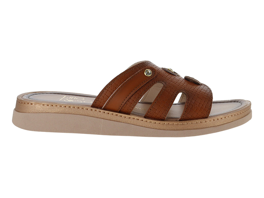 Sandalias Luna Rosa modelo 4029 en color armañac con suela beige y textura rugosa.