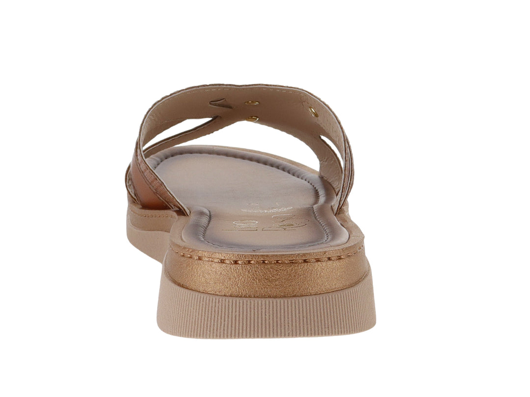 Sandalias Luna Rosa modelo 4029 en color armañac con suela beige y textura rugosa.