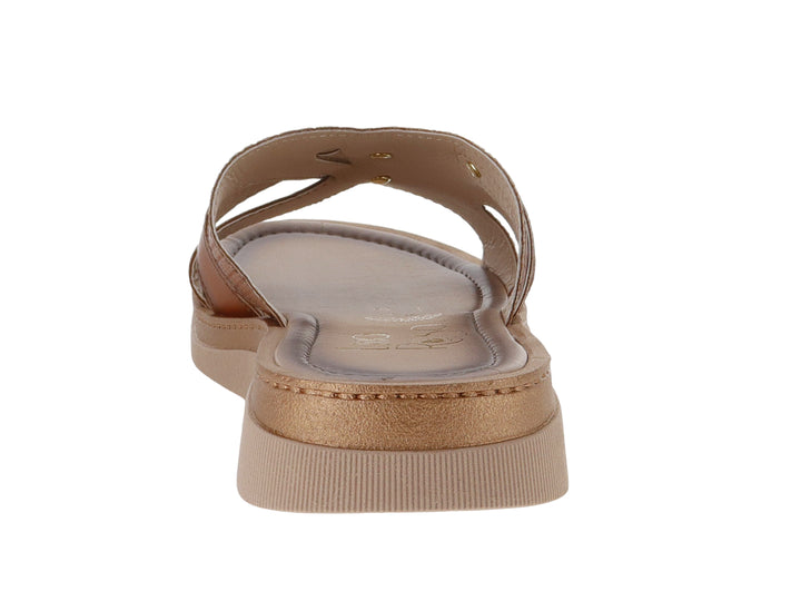 Sandalias Luna Rosa modelo 4029 en color armañac con suela beige y textura rugosa.