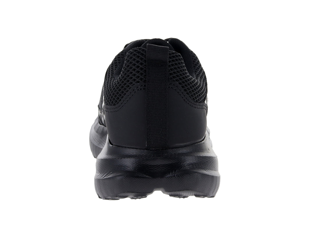 Tenis deportivos Andrax color negro con suela gruesa y parte superior de malla.