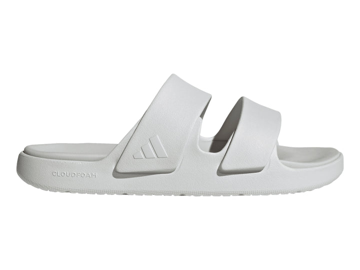 Sandalia Adidas Znscape de color blanco con dos tiras anchas y suela Cloudfoam.