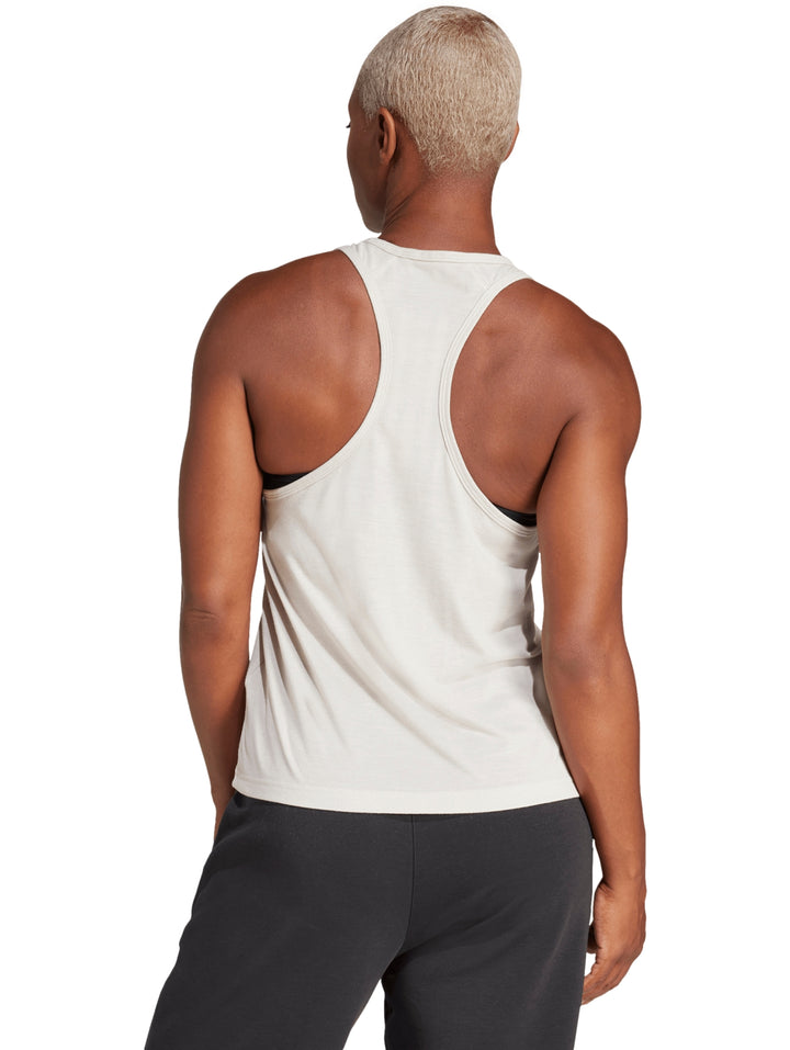 Playera Adidas Workout Essentials Off White para Mujer