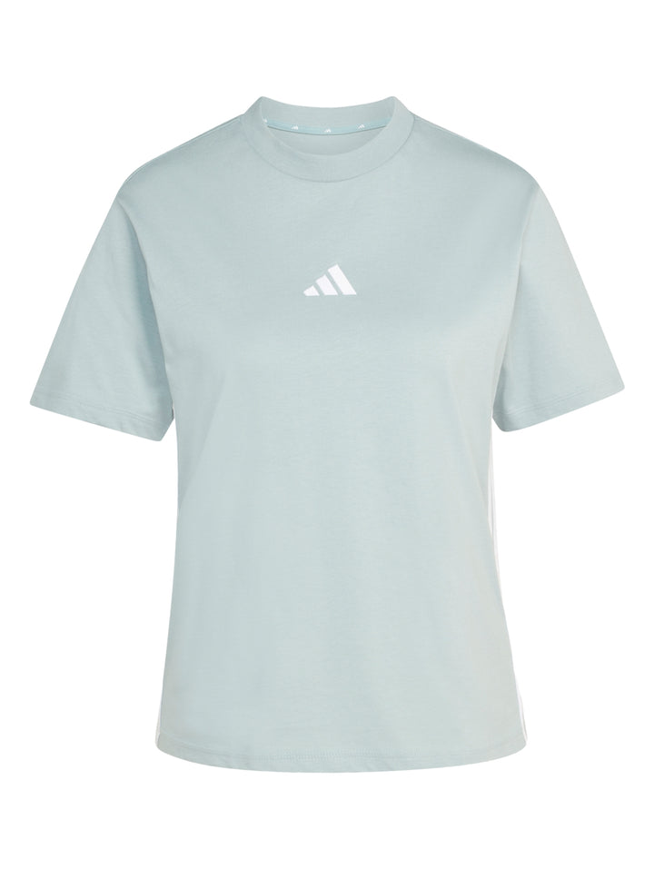 Playera Adidas Essentials 3 Stripes Verde para Mujer