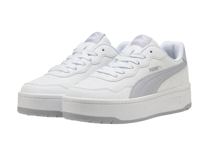 Tenis PUMA Court Lally Skye Blanco y Plata para Mujer