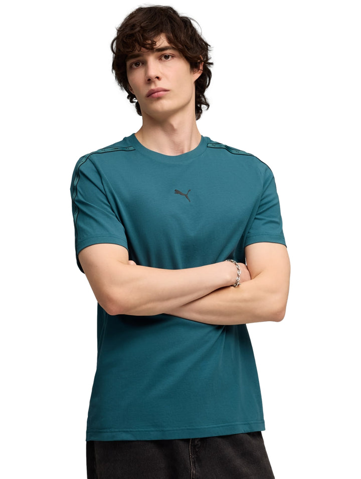 Playera PUMA Ess Tape Tee Verde Esmeralda para Hombre