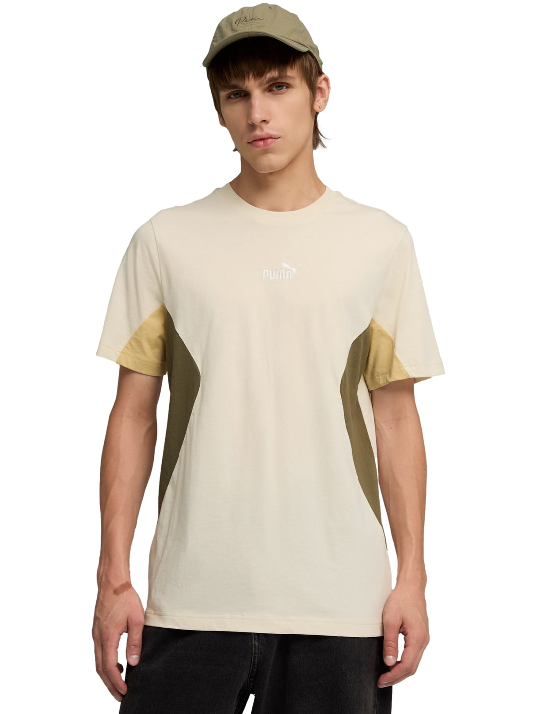 Playera PUMA Ess Block Tee Alpine Snow para Hombre