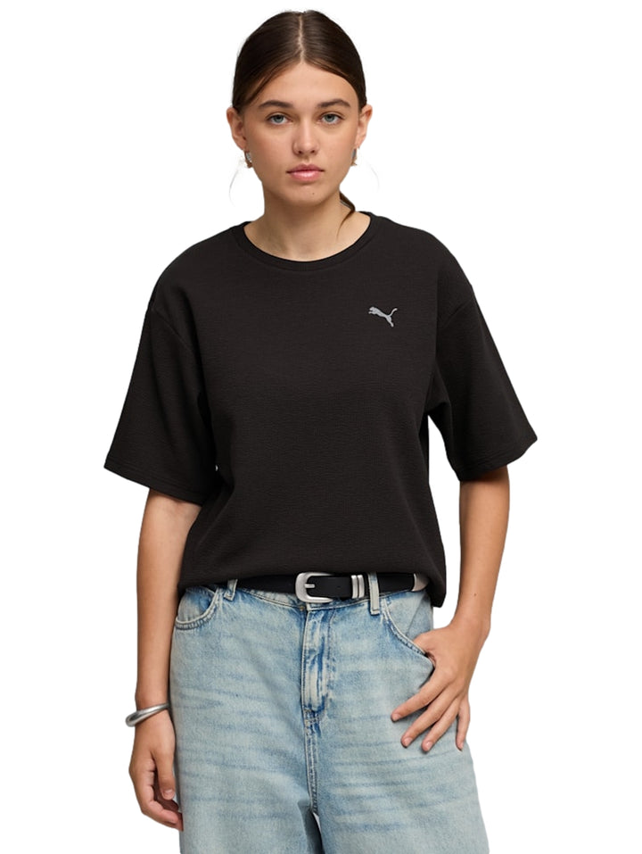 Playera PUMA Ess Elevated Relaxed Negro para Mujer