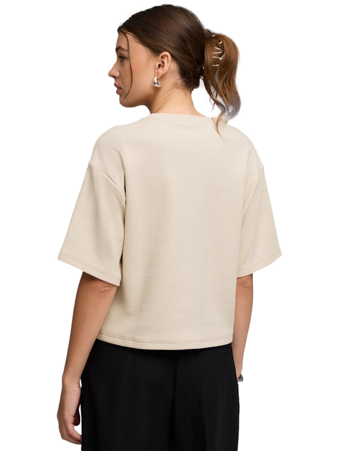 Playera PUMA Ess Elevated Relaxed Blanco Nieve para Mujer