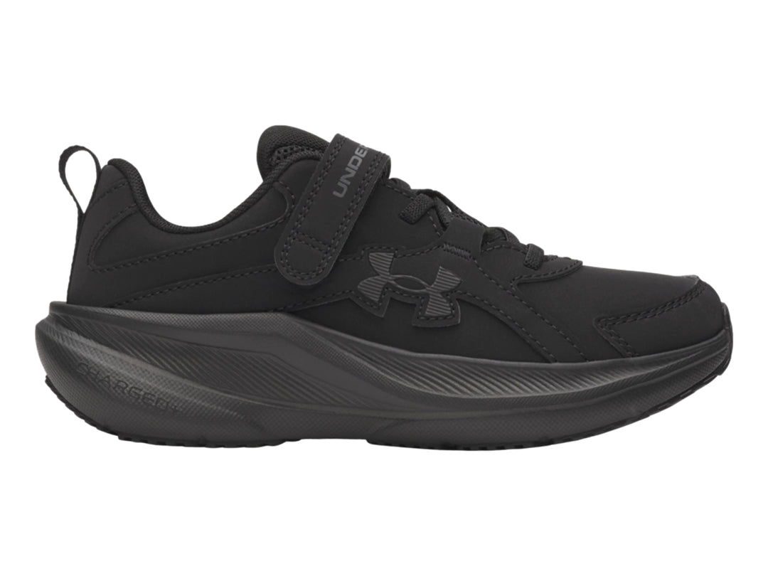 Tenis deportivos Under Armour color negro con correa de ajuste y suela Charged.