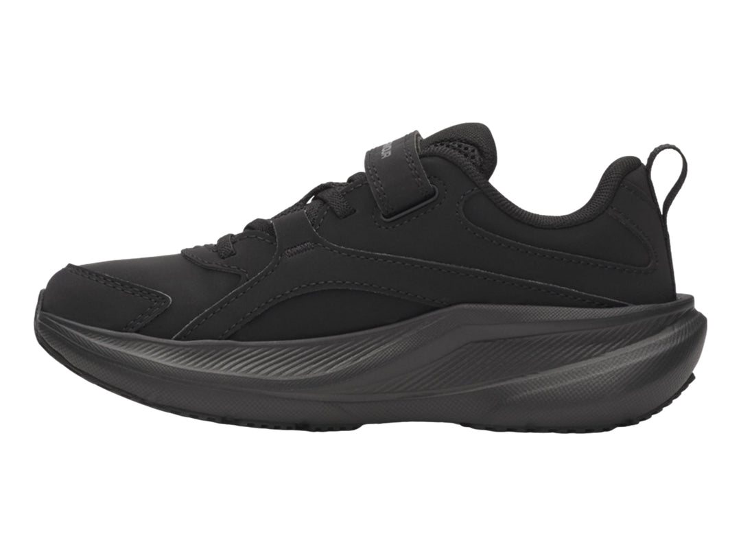 Tenis deportivos Under Armour color negro con correa de ajuste y suela Charged.