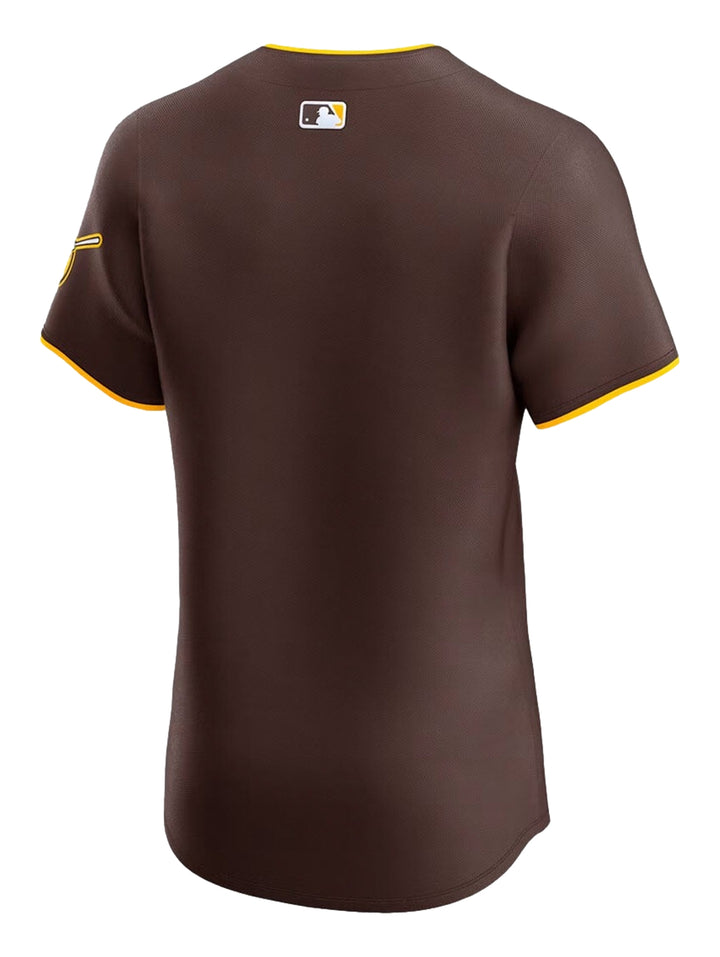 Jersey de béisbol Nike color marrón con letras amarillas &