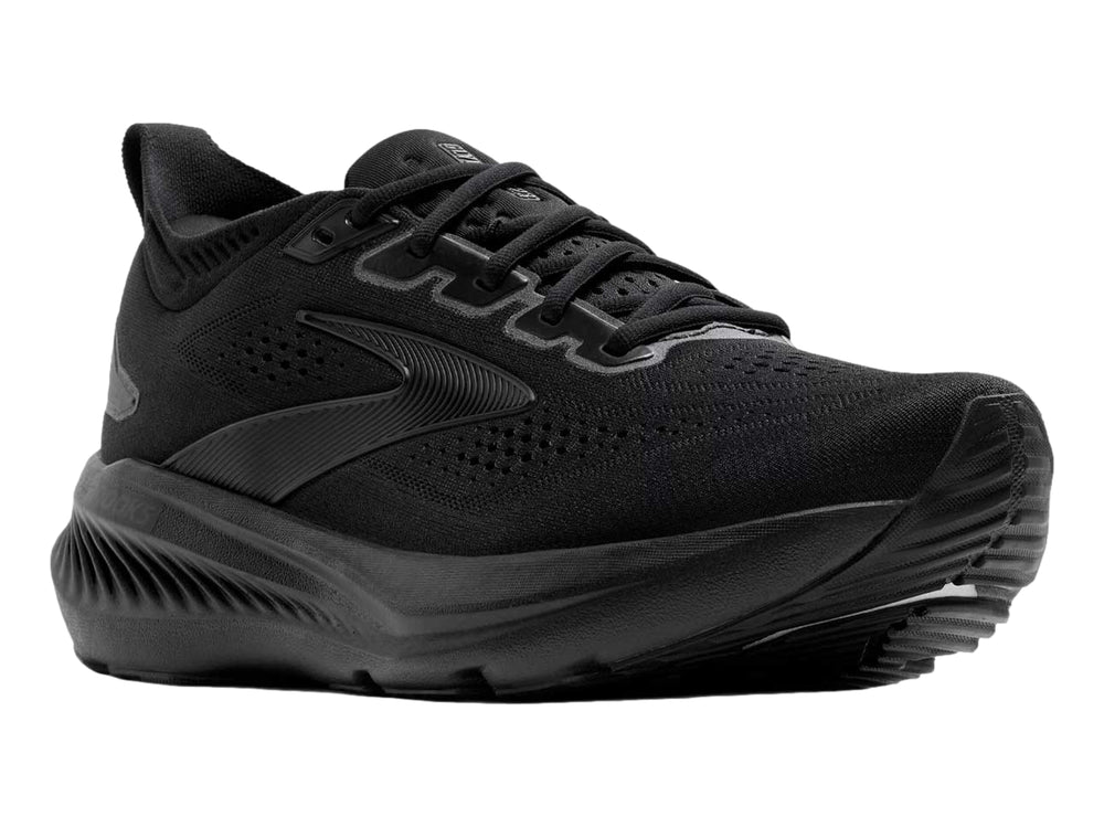 Tenis deportivos Brooks Glycerin 23 en color negro, vista lateral sobre fondo blanco.