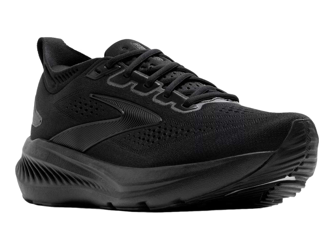 Tenis deportivos Brooks Glycerin 23 en color negro, vista lateral sobre fondo blanco.