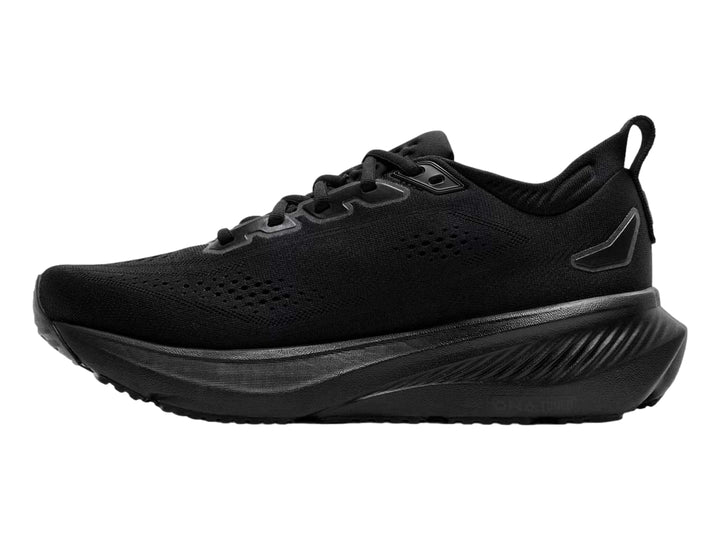 Tenis deportivos Brooks Glycerin 23 en color negro, vista lateral sobre fondo blanco.