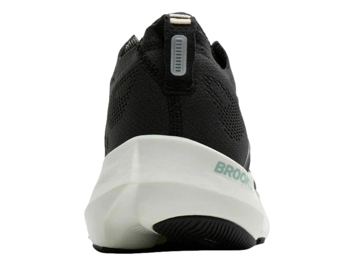Tenis deportivos Brooks Glycerin Flex en color negro con suela blanca y detalles metálicos laterales.