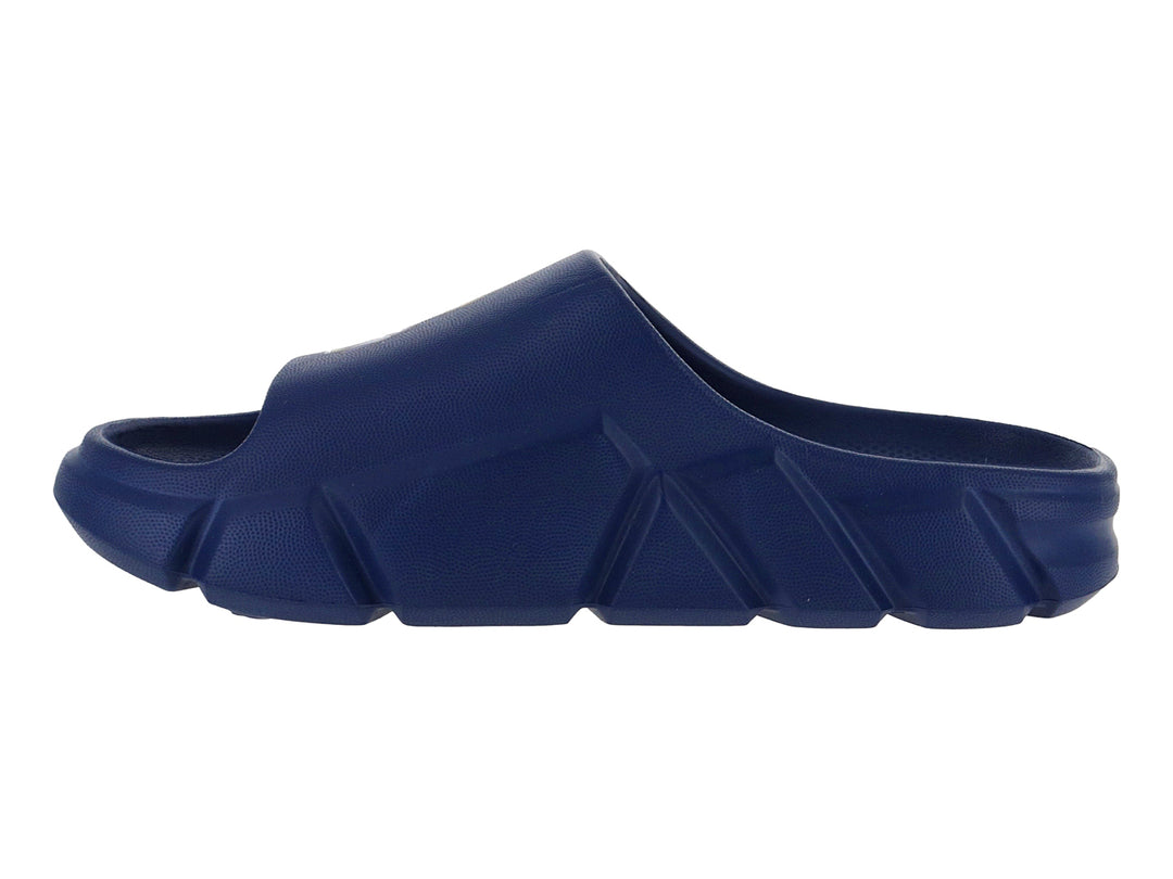 Sandalia tipo slide color azul marino con logotipo de Dragon Ball Z.