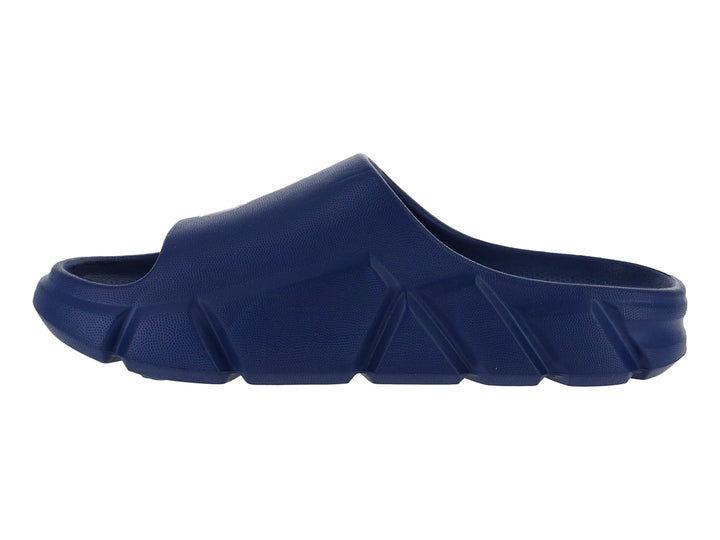 Sandalia tipo slide color azul marino con logotipo de Dragon Ball Z.