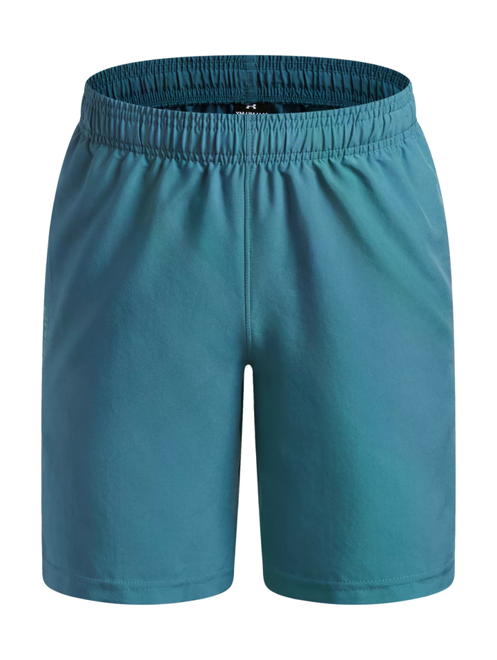 Shorts deportivos Under Armour de color azul con cintura elástica.