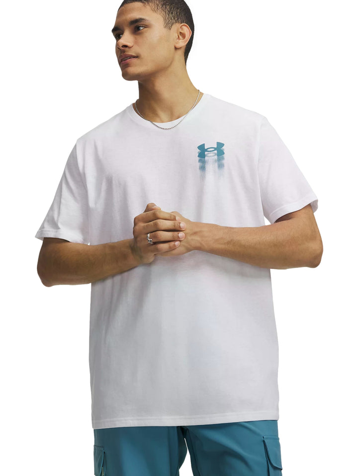 Playera Under Armour Blur Logo Blanco para Hombre