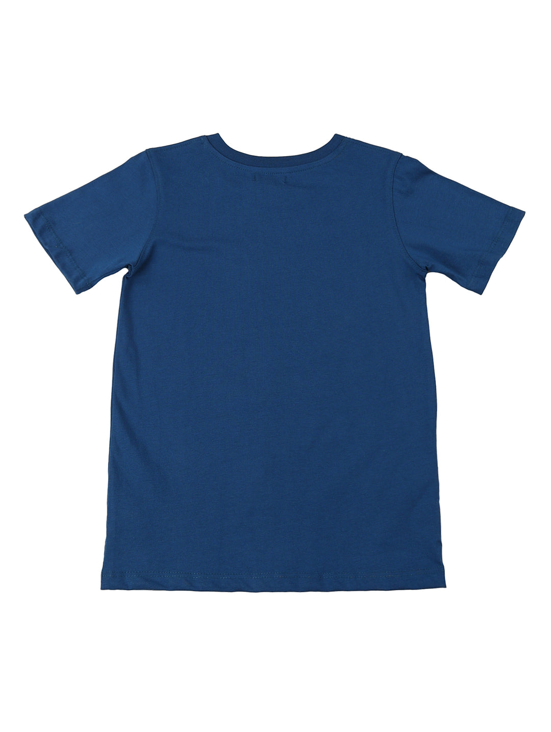 Conjunto para niño compuesto por camiseta aqua con estampado de dinosaurio y short marrón.