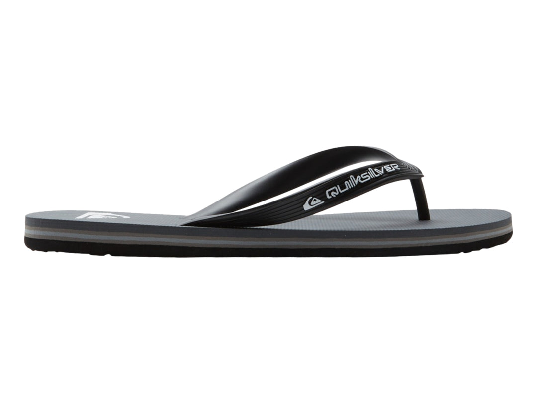 Sandalias Quiksilver color gris y negro, estilo casual de dedo.