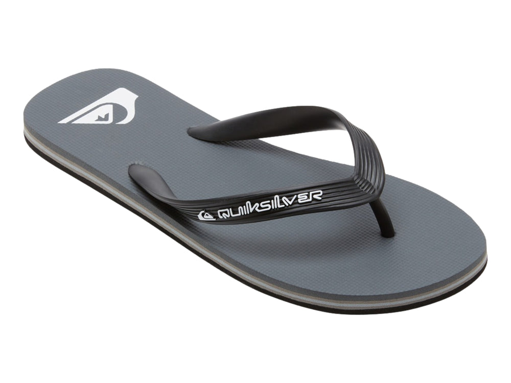Sandalias Quiksilver color gris y negro, estilo casual de dedo.
