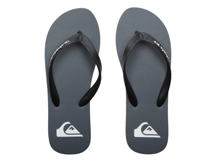 Sandalias Quiksilver color gris y negro, estilo casual de dedo.