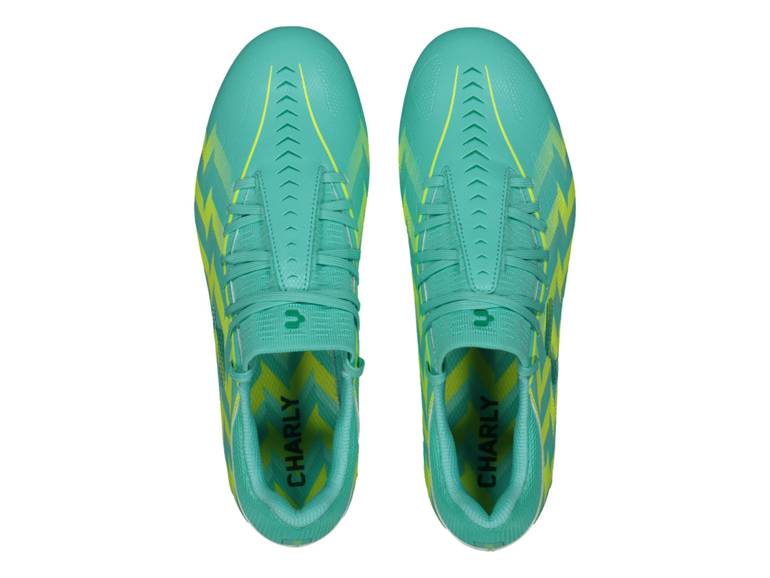 Tenis Taquetes Charly Soccer Turquesa y Amarillo para Hombre