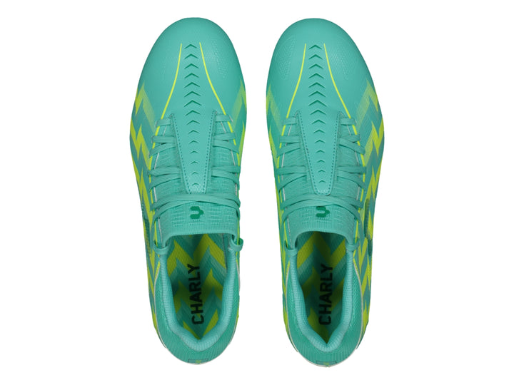 Tenis Taquetes Charly Soccer Turquesa y Amarillo para Hombre