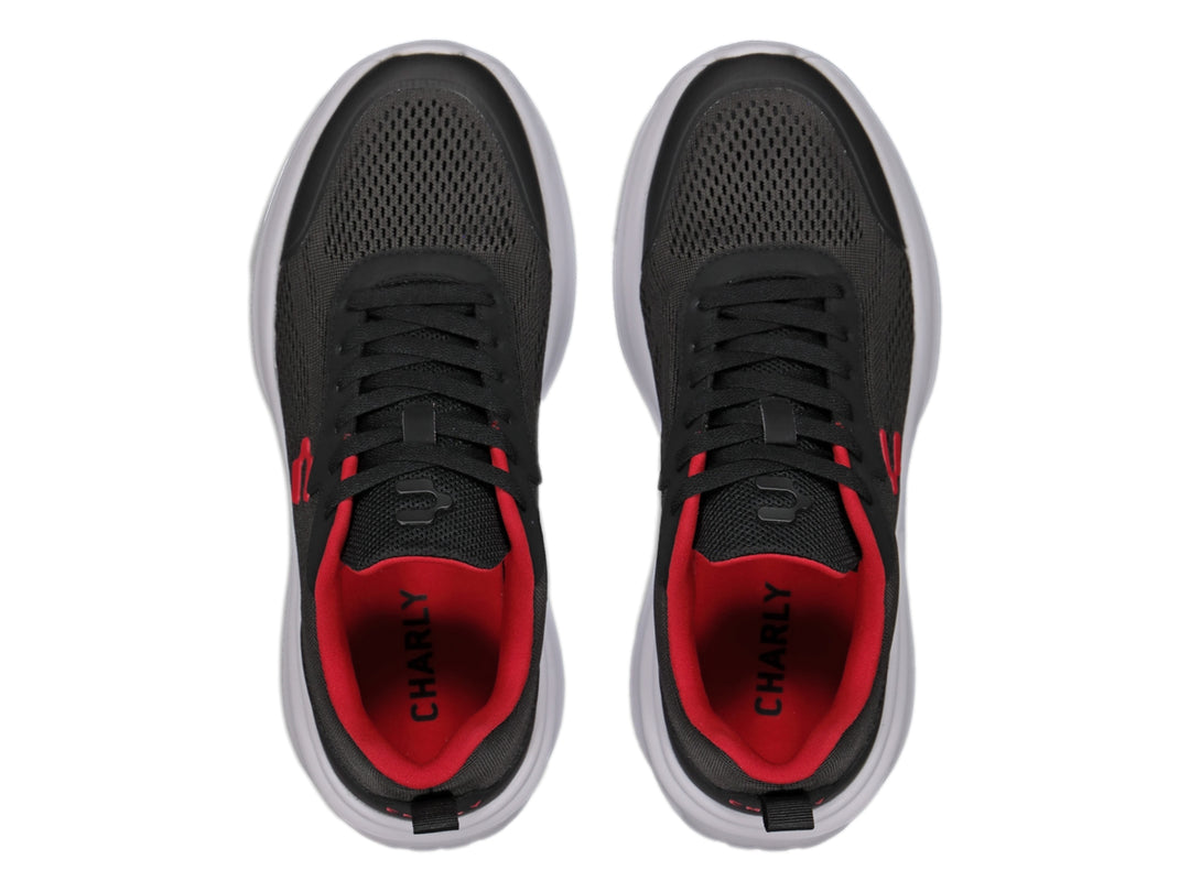 Tenis Charly Road Casual Negro con Rojo para Hombre
