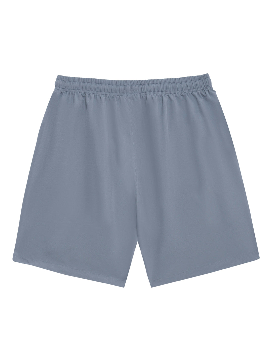 Hombre vistiendo shorts deportivos de color gris marca Voit con detalles en naranja en los bolsillos.