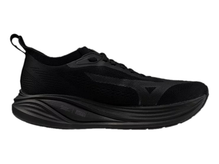Tenis deportivo Mizuno Neo Zen 2 en color negro, vista lateral sobre fondo blanco.